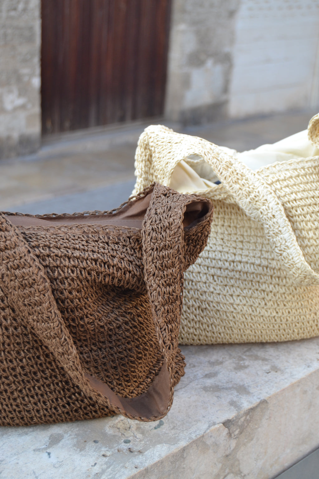 Bolso shopper rafia