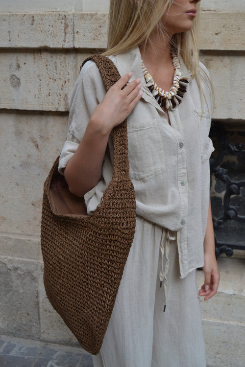 Bolso shopper rafia