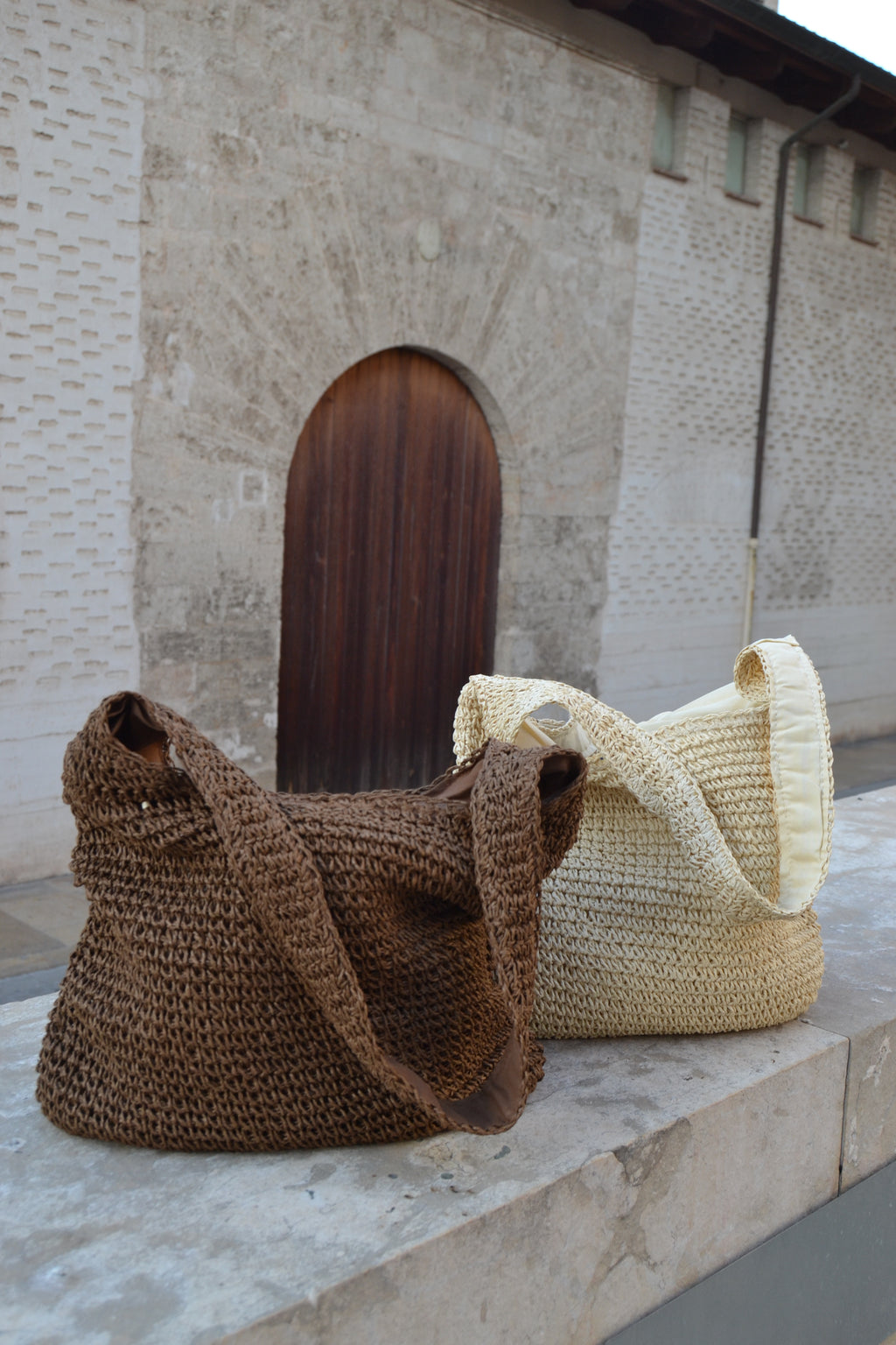Bolso shopper rafia