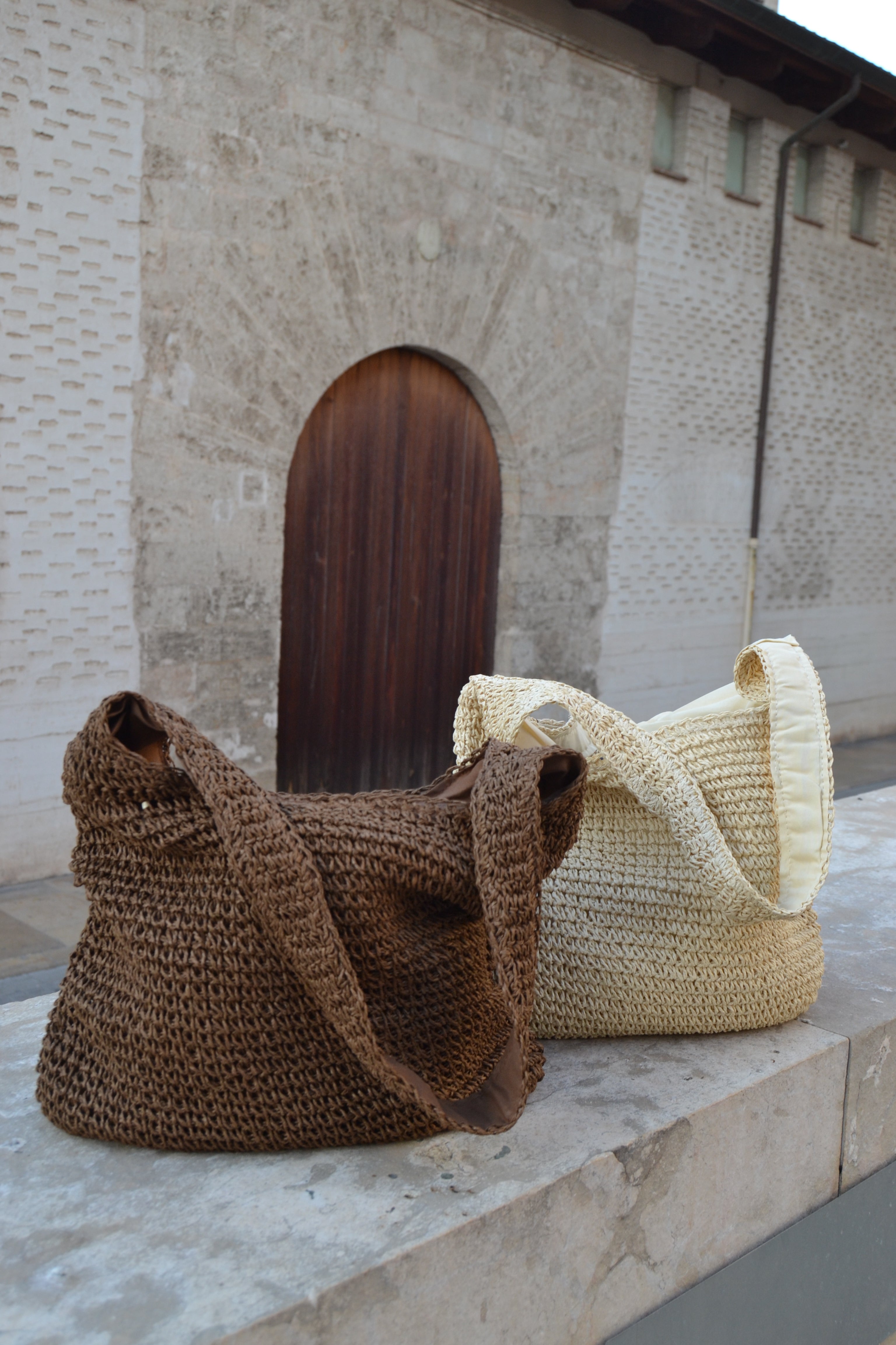 Bolso shopper rafia